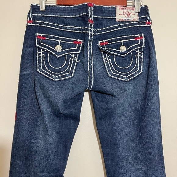 Sz. 28 sz. 6 True Religion Slim Straight Flap Super T Jeans - Picture 11 of 16